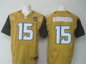 Nike Jacksonville Jaguars #15 Allen Robinson Yellow Jerseys(Elite)