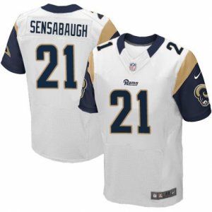 Mens Nike Los Angeles Rams #21 Coty Sensabaugh Elite White NFL Jersey