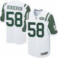 Mens Nike New York Jets #58 Erin Henderson Game White NFL Jersey