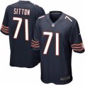 Mens Nike Chicago Bears #71 Josh Sitton Game Navy Blue Team Color NFL Jersey