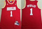 Rockets #1 Tracy McGrady Red Hardwood Classics Jersey