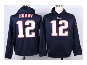 Nike jerseys new england patriots #12 tom brady blue[pullover hooded sweatshirt]