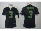 Nike Women Seattle Seahawks #3 Russell Wilson Black Jerseys(Impact Limited)