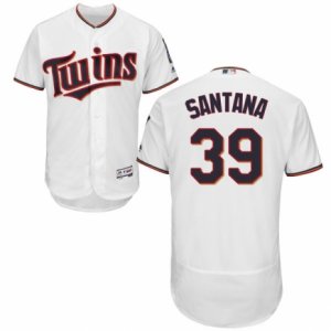 Men\'s Majestic Minnesota Twins #39 Danny Santana White Flexbase Authentic Collection MLB Jersey