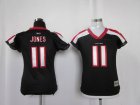 women nfl atlanta falcons #11 jones field flirt fashion black