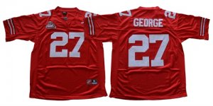 Ohio State Buckeyes #27 Eddie George Red Throwback College Football Jersey