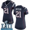 Nike Patriots #12 Tom Brady Navy Wo 2018 Super Bowl LII Game Jersey