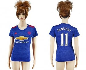 Womens Manchester United #11 Januzaj Away Soccer Club Jersey