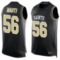 Mens Nike New Orleans Saints #56 Michael Mauti Limited Black Player Name & Number Tank Top NFL Jersey