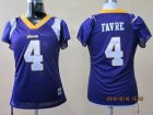 women minnesota vikings #4 favre purple