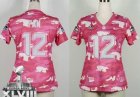 Nike Seattle Seahawks #12 Fan Pink Super Bowl XLVIII Women NFL Elite Camo Fashion Jerse