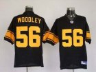 nfl pittsburgh steelers #56 woodley black(yellow number)