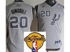 Youth San Antonio Spurs #20 Manu Ginobili grey(Revolution 30 Swingman 2013 Finals Patch)