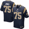 Mens Nike Los Angeles Rams #75 Deacon Jones Game Navy Blue Team Color NFL Jersey