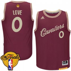 Men\'s Adidas Cleveland Cavaliers #0 Kevin Love Swingman Red 2015-16 Christmas Day 2016 The Finals Patch NBA Jersey