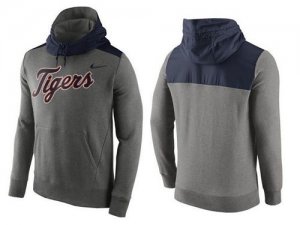 Mens Detroit Tigers Nike Gray Cooperstown Collection Hybrid Pullover Hoodie