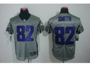 Nike NFL Baltimore Ravens #82 Smith Grey Jerseys[Shadow Elite]