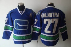 nhl vancouver canucks #27 malhotra blue[a patch 3rd]