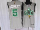 nba boston celtics #5 garnett grey[green number]