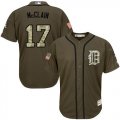 Men Detroit Tigers #17 Denny McClain Green Salute to Service Stitched Baseball Jersey