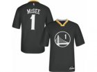 Mens Adidas Golden State Warriors #1 JaVale McGee Authentic Black Alternate NBA Jersey