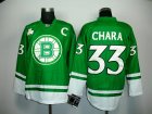 nhl boston bruins #33 chara green