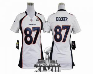 2014 super bowl xlvii nike women nfl jerseys denver broncos #87 eric decker white[nike]