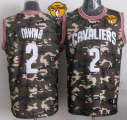 NBA Cleveland Cavaliers #2 Kyrie Irving Camo Stealth Collection The Finals Patch Stitched Jerseys