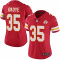 Women's Nike Kansas City Chiefs #35 Christian Okoye Limited Red Rush NFL Jersey