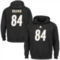 Nike Pittsburgh Steelers #84 Antonio Brown Black Majestic Eligible Receiver II Name & Number NFL Hoodie