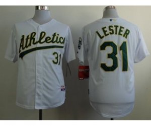 mlb jerseys oakland athletics #31 lester white