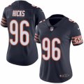 Women's Nike Chicago Bears #96 Akiem Hicks Limited Navy Blue Rush NFL Jersey