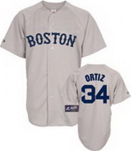 mlb Youth Boston Red Sox #34 Ortiz grey