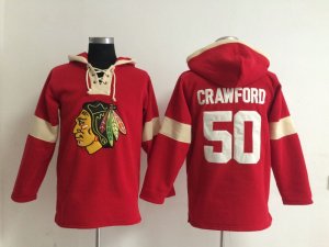 NHL chicago blackhawks #50 crawford red jerseys[pullover hooded sweatshirt]