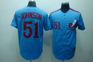 mlb montreal expos #51 johnson m&n blue