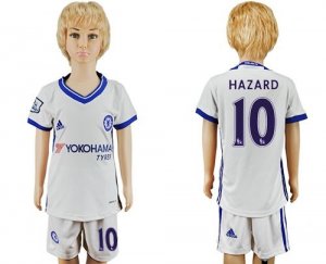 Chelsea #10 Hazard White Kid Soccer Club Jersey