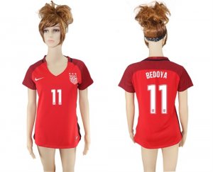 2017-18 USA 11 BEDOYA Away Women Soccer Jersey