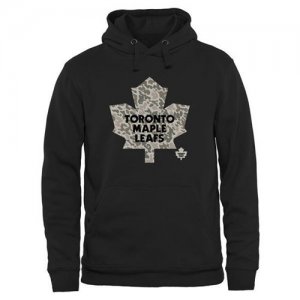 Men\'s Toronto Maple Leafs Black Rink Warrior Pullover Hoodie