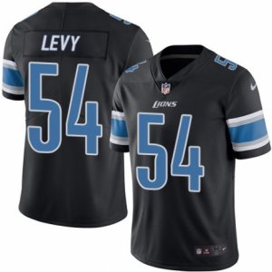 Mens Nike Detroit Lions #54 DeAndre Levy Limited Black Rush NFL Jersey