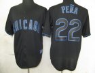 mlb chicago cubs #22 pena black fashion