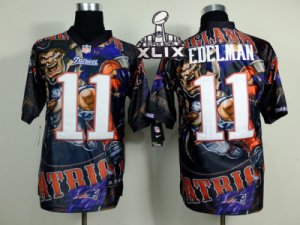 2015 Super Bowl XLIX Nike new england patriots #11 edelman camo jerseys[Elite Fanatical version]