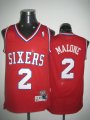 nba philadelphia 76ers #2 malone Swingman red