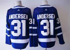 Maple Leafs #31 Frederik Andersen Blue Adidas Jersey