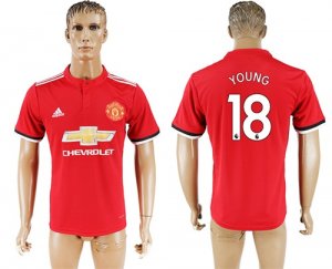2017-18 Manchester United 18 YOUNG Home Thailand Soccer Jersey