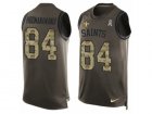 Mens Nike New Orleans Saints #84 Michael Hoomanawanui Limited Green Salute to Service Tank Top NFL Jersey