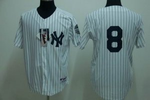 mlb new york yankees #8 berra white(2009 logo)