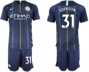 2018-19 Manchester City 31 EDERSON Away Soccer Jersey