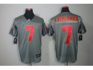 Nike NFL San Francisco 49ers #7 Colin Kaepernick grey jerseys[Elite shadow]