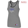 Nike Tampa Bay Rays Tri-Blend Racerback stretch Tank Top L.grey