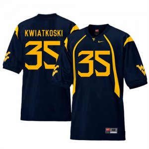 West Virginia Mountaineers #35 Nick Kwiatkoski Navy College Football Jersey